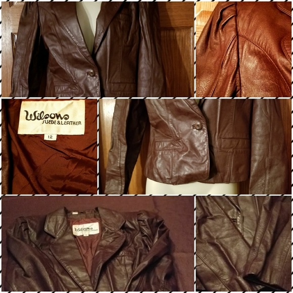 Vintage women's  Wilson Leather Jacket sz 12 - Picture 2 of 5